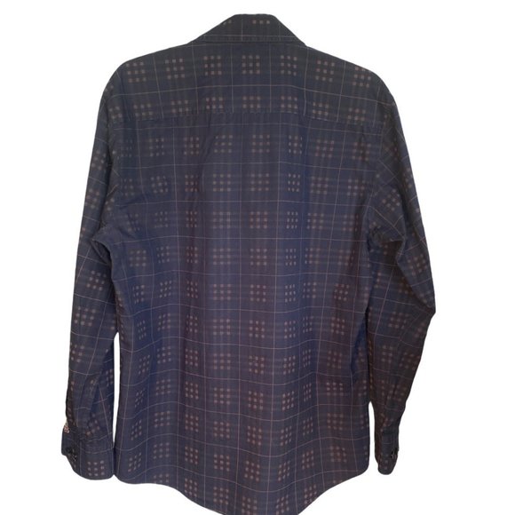 💰 5 FOR $40 / MEN'S BLUE PRONTO UOMO LONG SLEEVED SHIRT (SZ L) - Picture 3 of 7